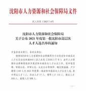 喜報！孫康同志被認(rèn)定為2021年度沈陽市高層次人才